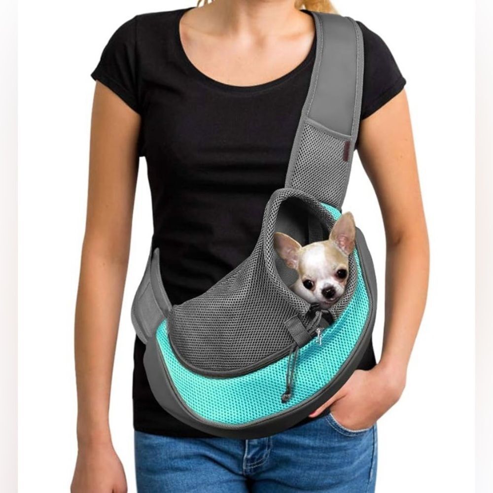 YUDODO Pet Dog Sling Carrier Breathable Mesh Travel Safe Sling Bag Carrier